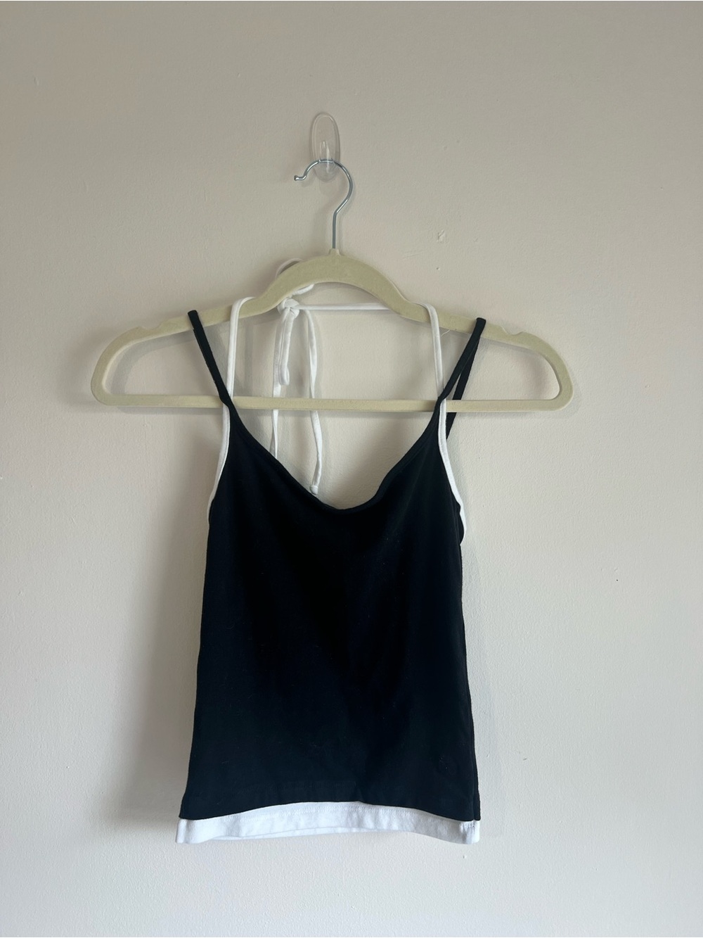 Black & White Layered Tank Top - Women's Cami